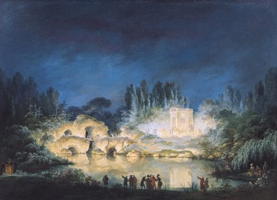 Illumination of the Belvedere at the Petit-Trianon, 1781 by Claude Louis Chatelet